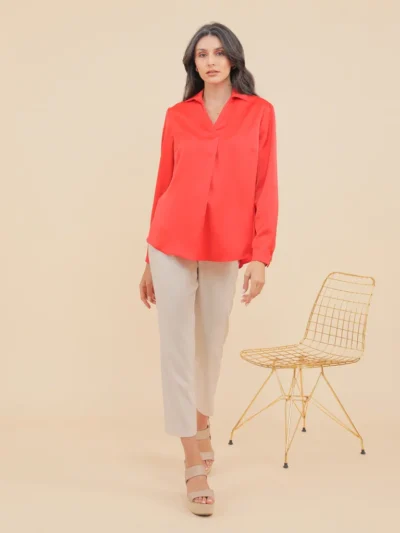 Blouse Orange Femme