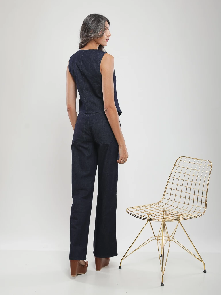 Pantalon bootcut taille haute