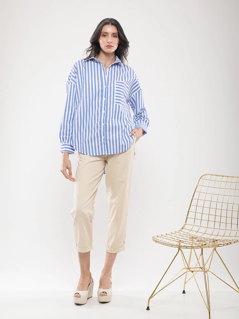 Chemise oversize à rayures