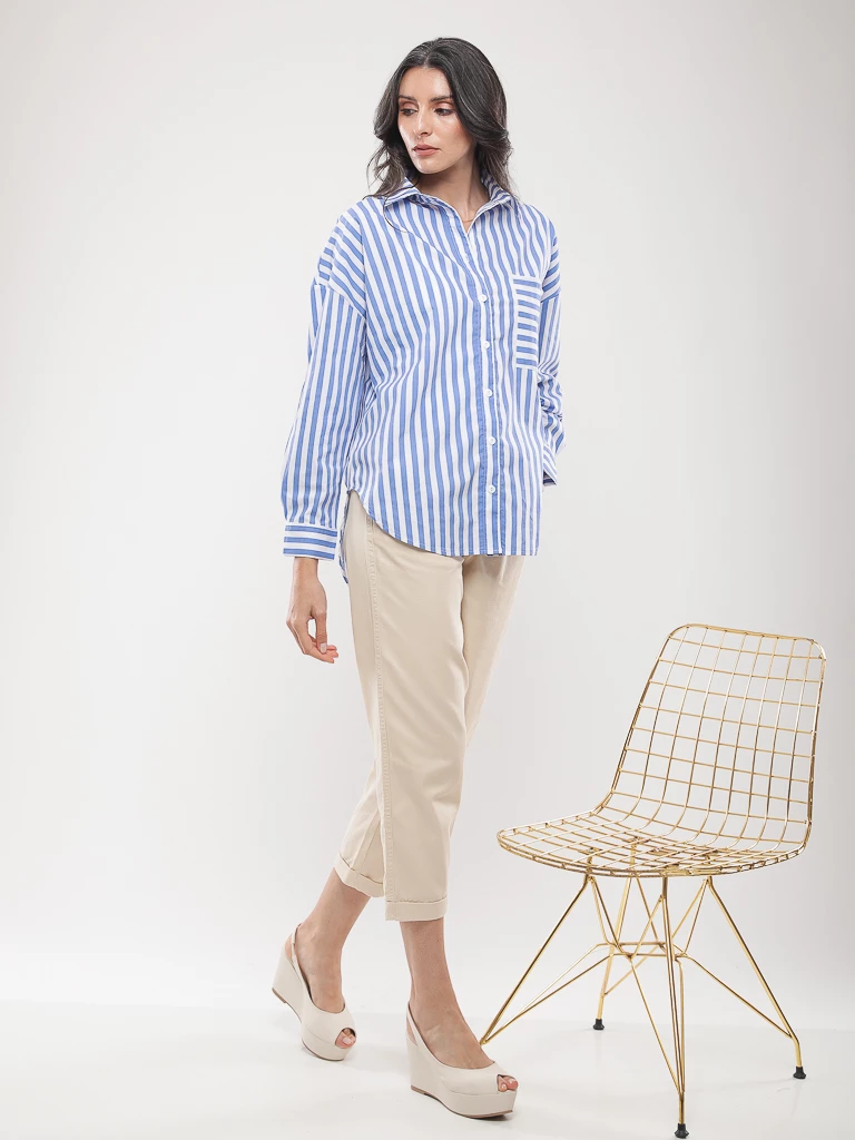 Chemise oversize à rayures