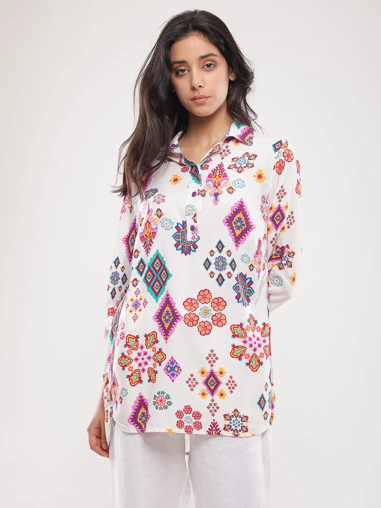 Blouse imprimé géométrique