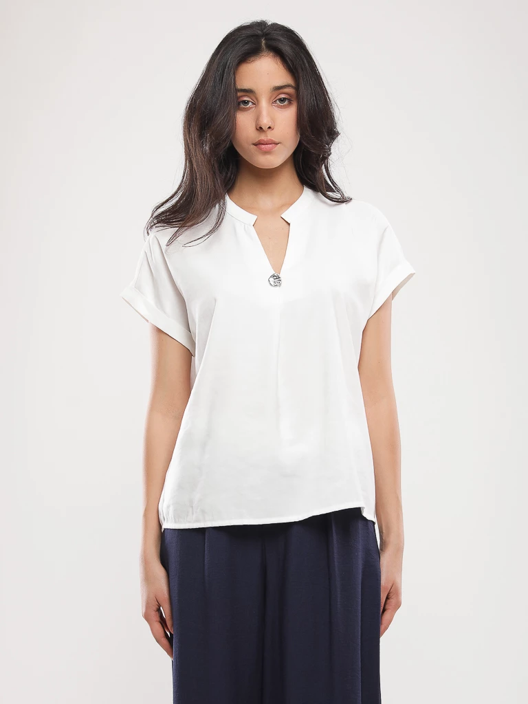 Blouse fluide manches courtes