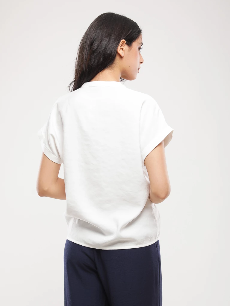 Blouse fluide manches courtes