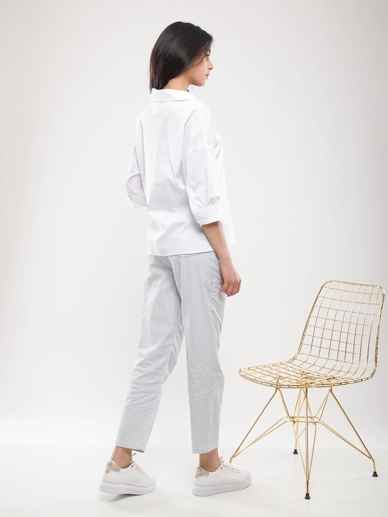 Chemise oversize manches 3/4