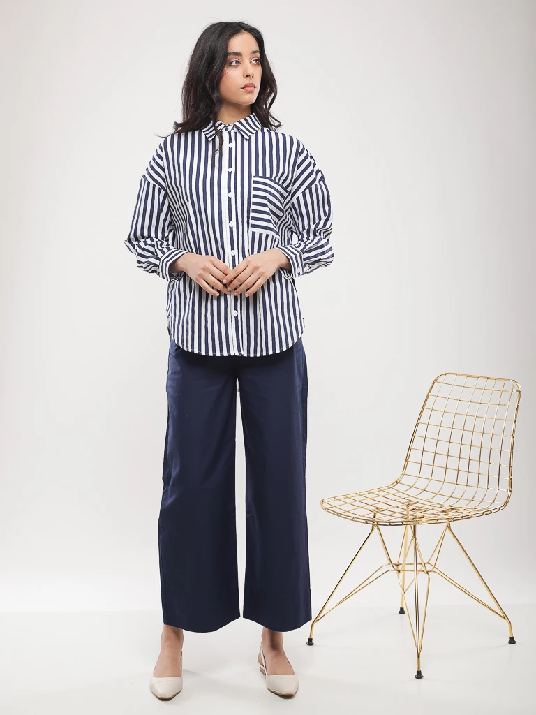 Chemise oversize à rayures