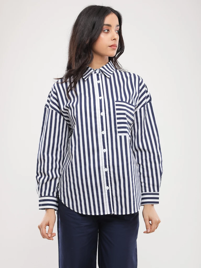 Chemise oversize à rayures