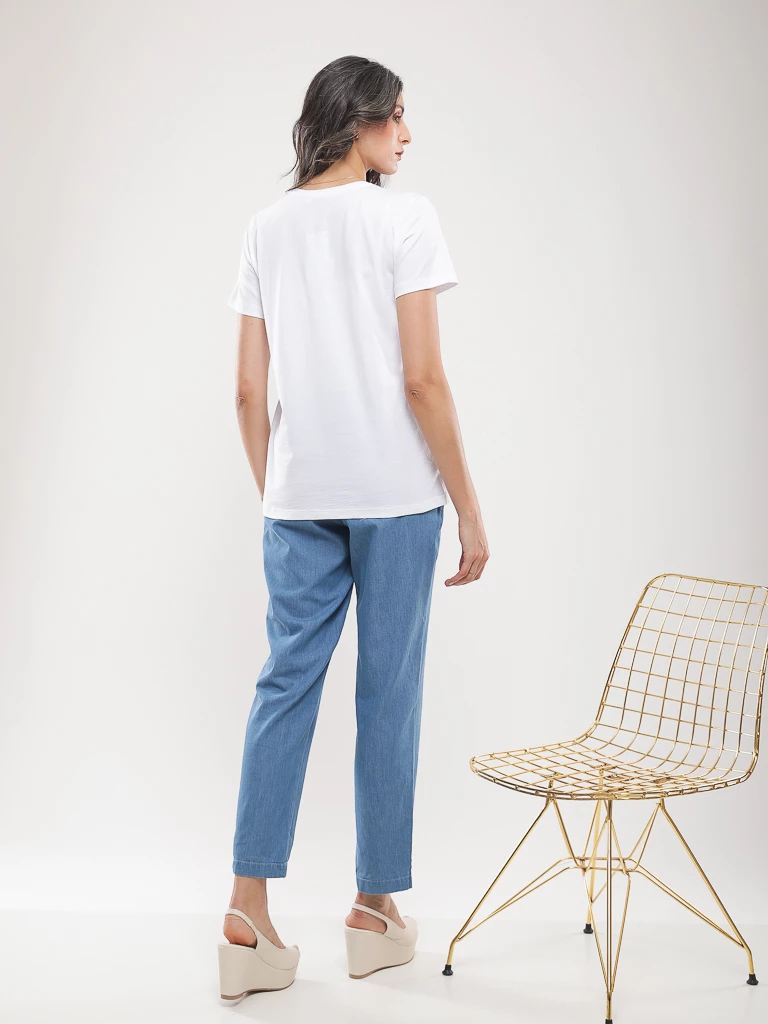 T-shirt coton à imprimé graphique