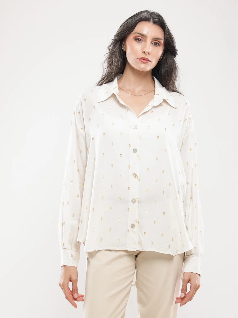 Chemise manches longues imprimée