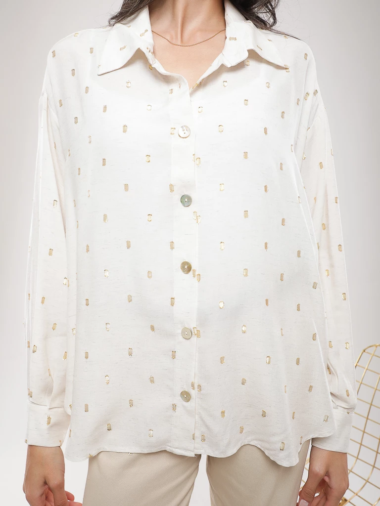 Chemise manches longues imprimée