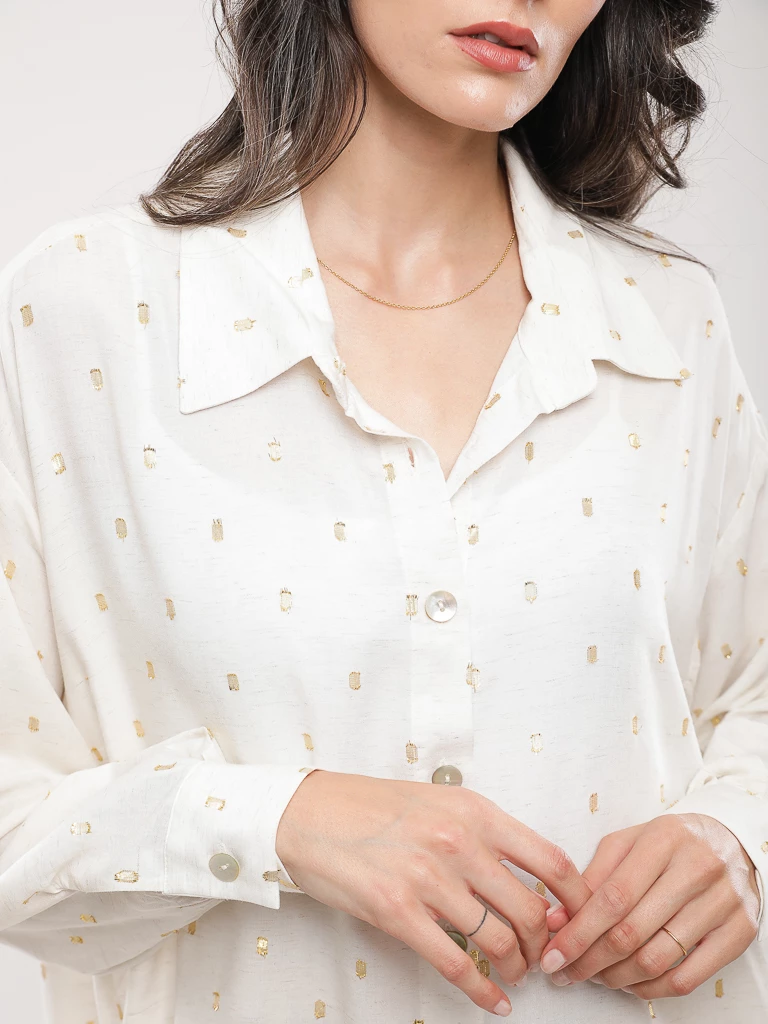 Chemise manches longues imprimée