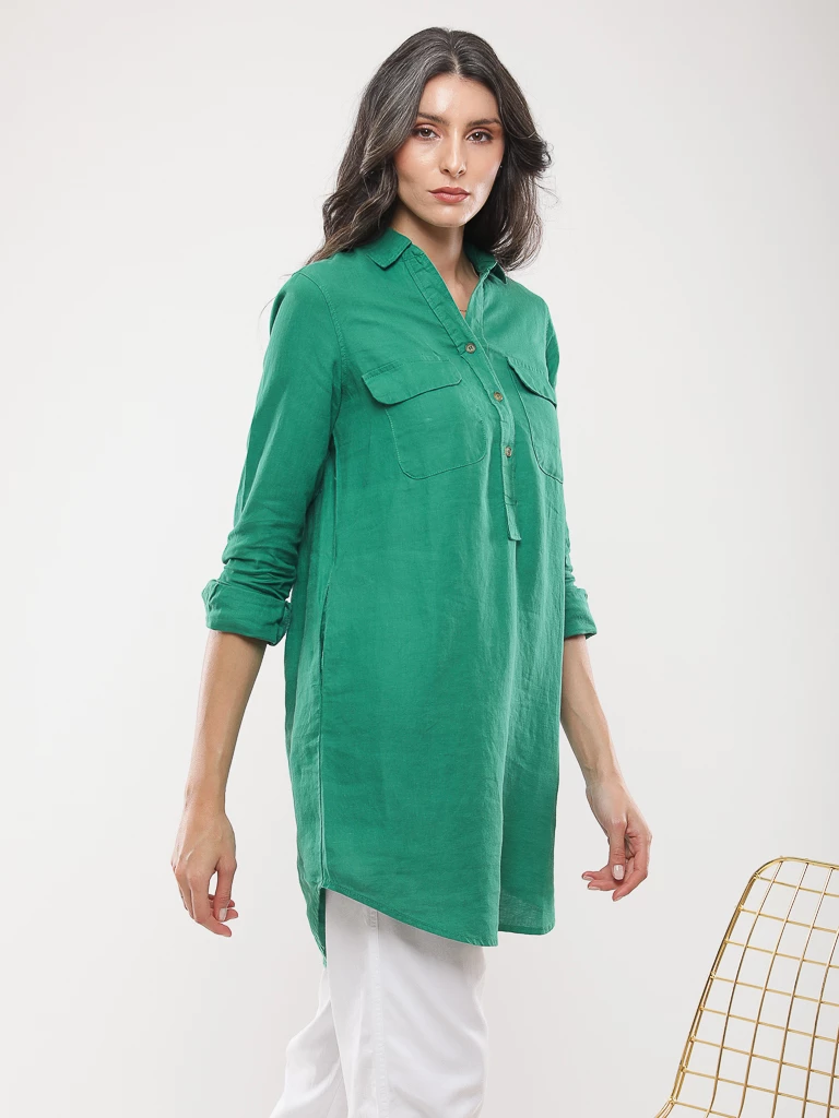 Chemise oversize manches longues
