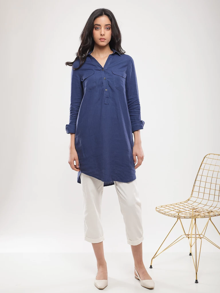 Chemise oversize manches longues