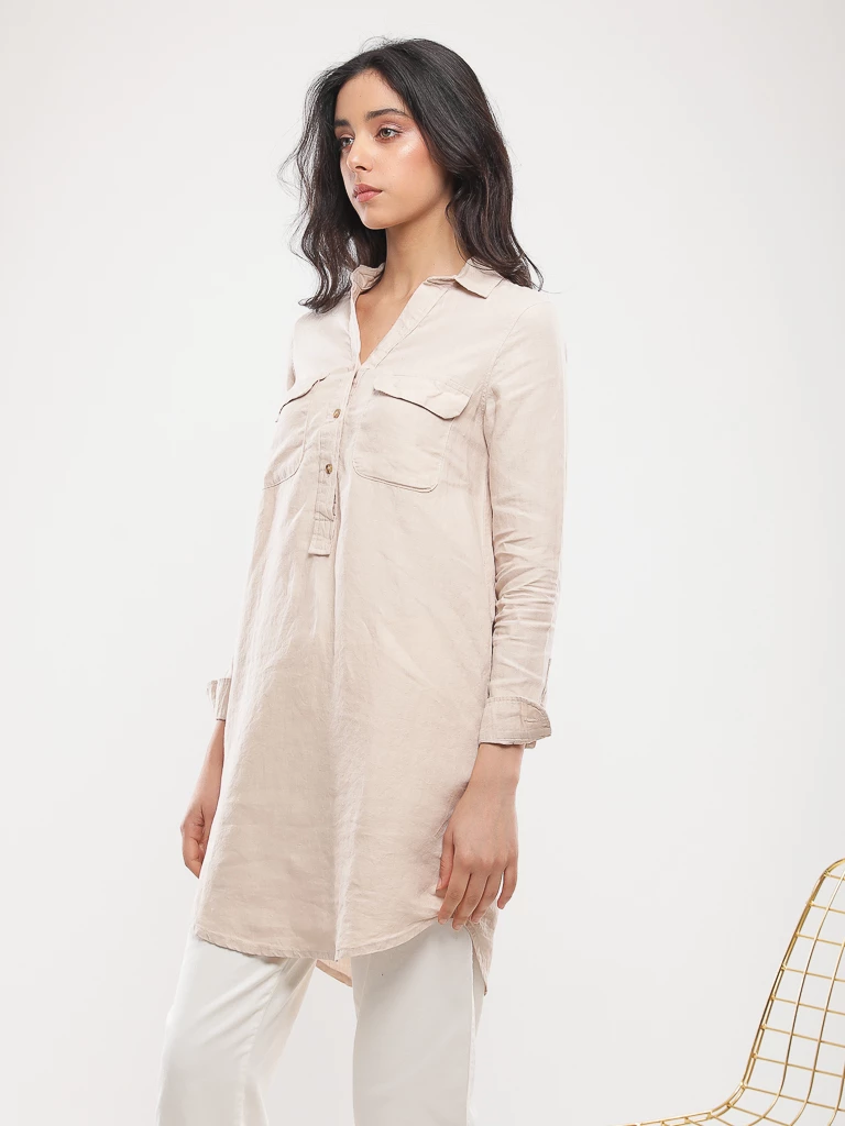 Chemise oversize manches longues