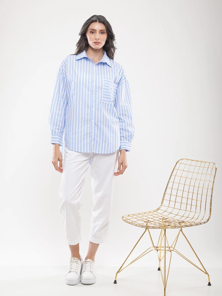 Chemise oversize à rayures