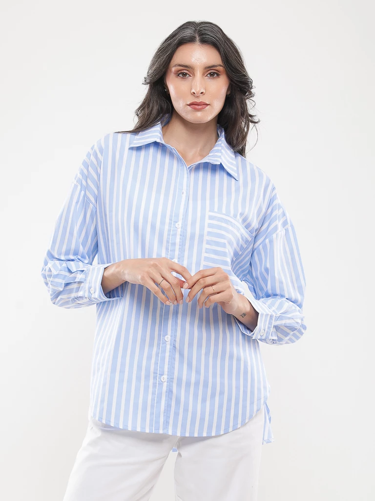 Chemise oversize à rayures