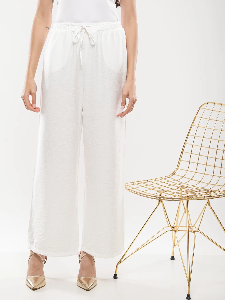 Pantalon large avec cordon de serrage