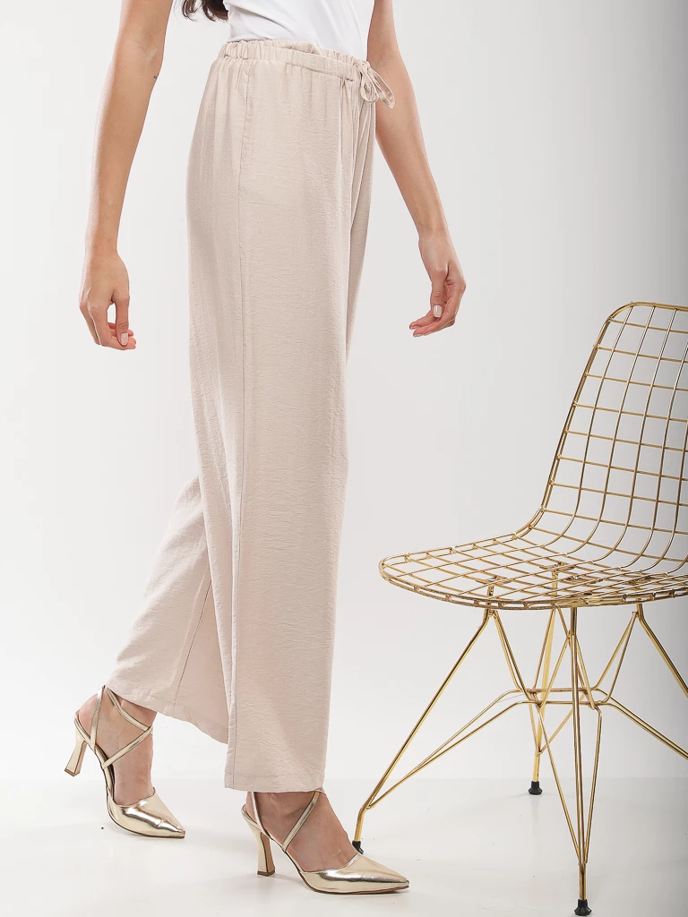 Pantalon large avec cordon de serrage