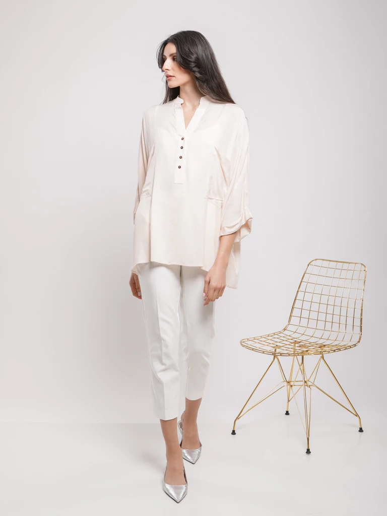 Blouse oversize manches 3/4