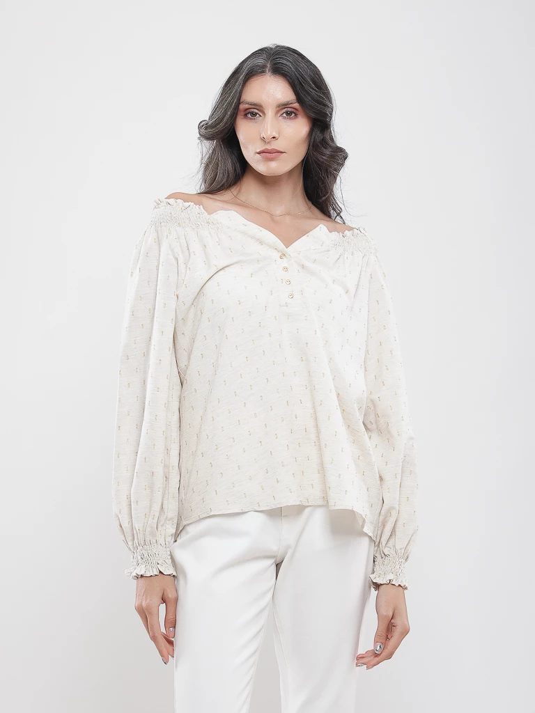 Blouse bohème épaules dénudées