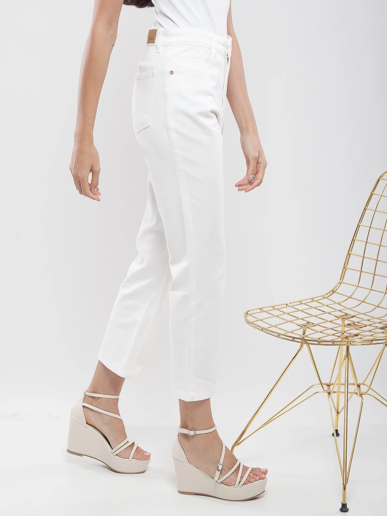 Pantalon crop évasé
