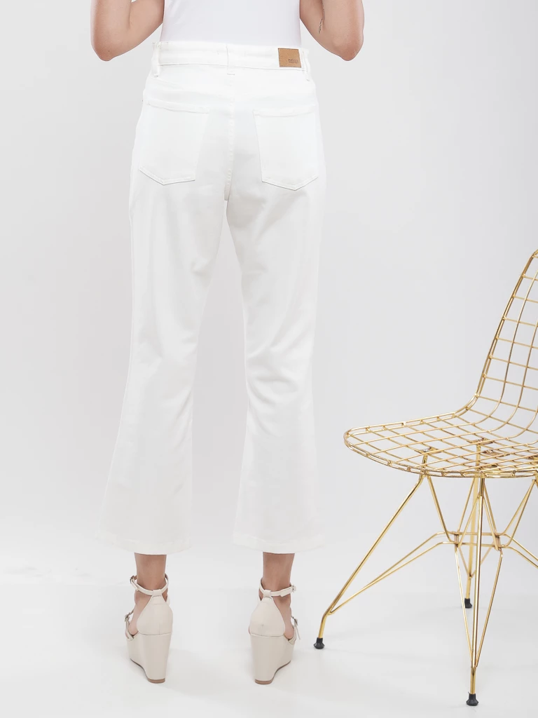 Pantalon crop évasé