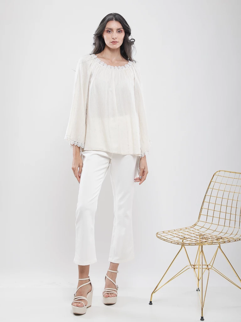  Blouse bohème manches évasées