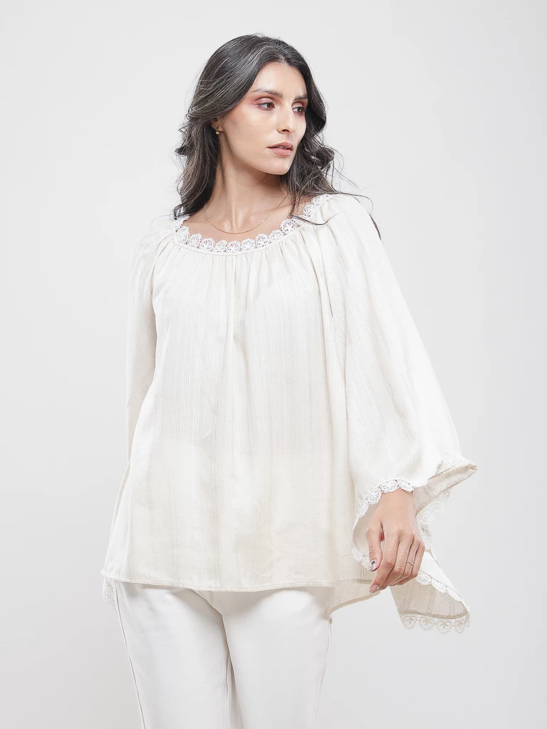  Blouse bohème manches évasées