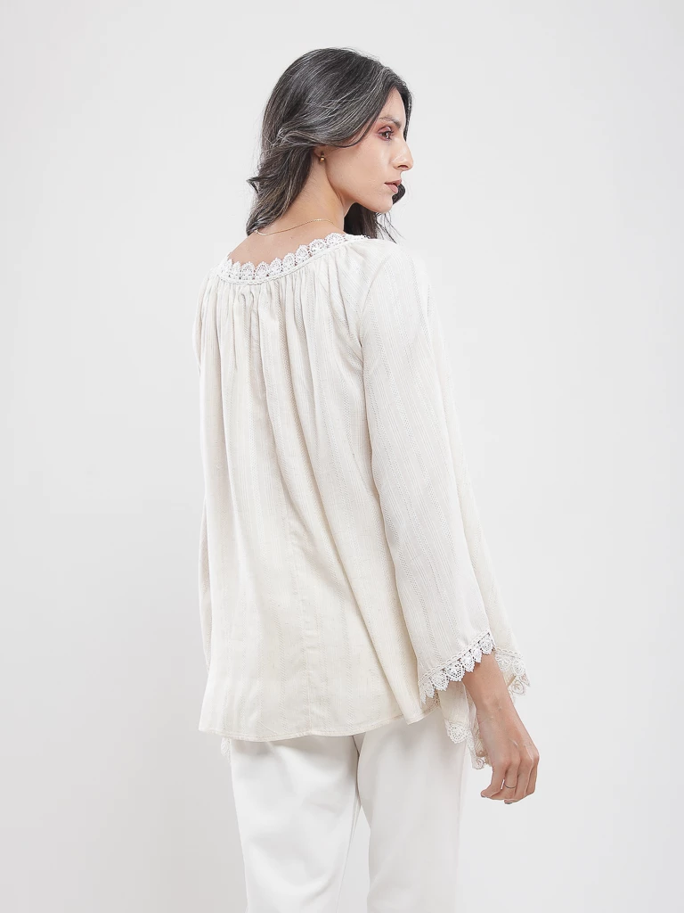  Blouse bohème manches évasées