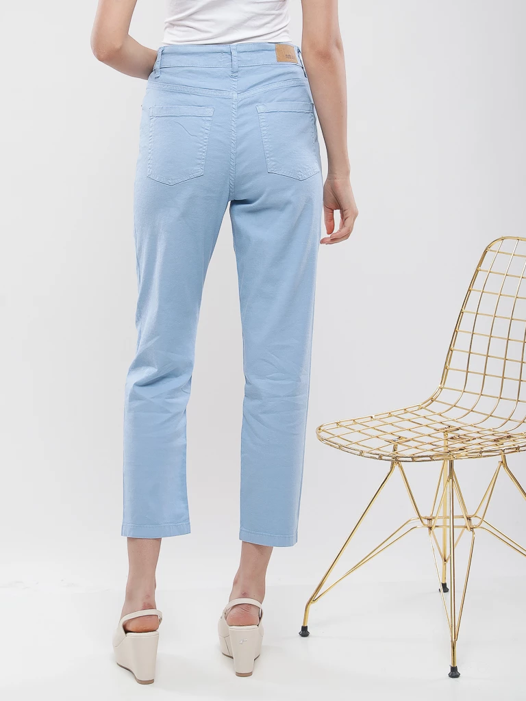 Pantalon droit taille haute 7/8ème