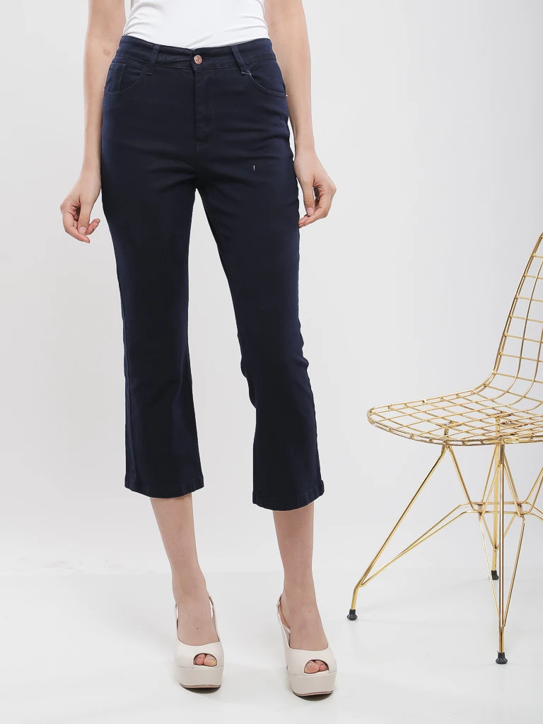 Pantalon crop évasé