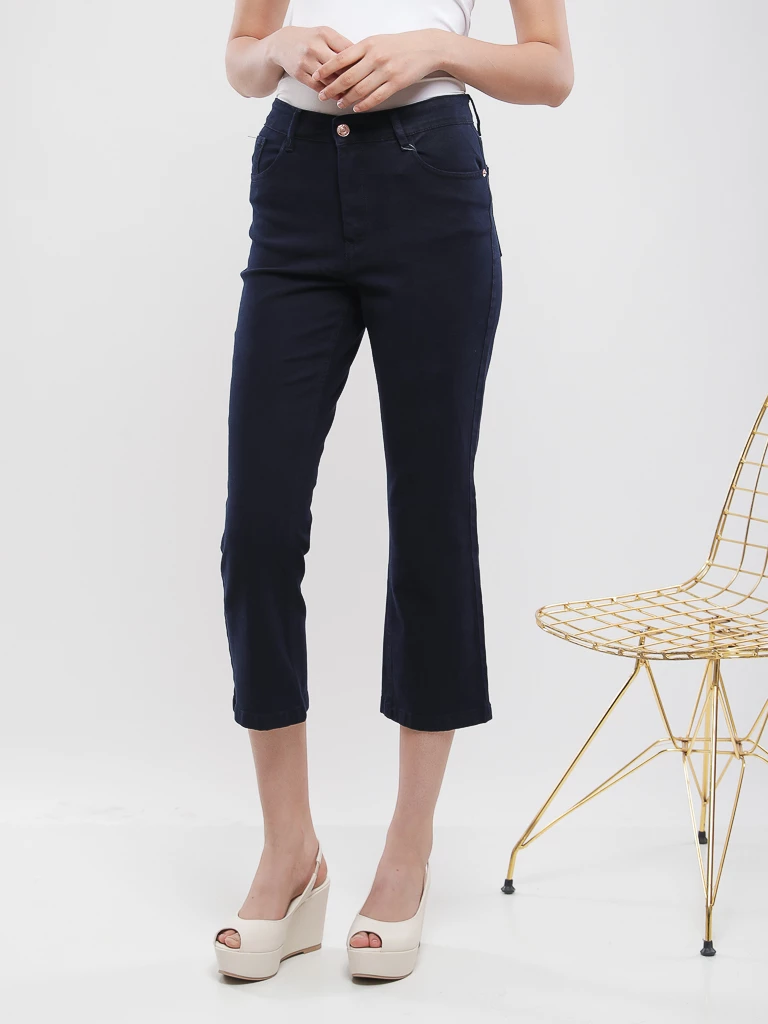 Pantalon crop évasé