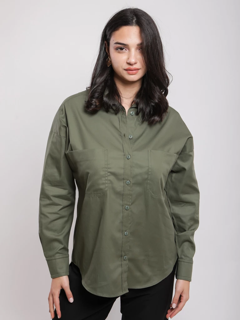 Chemise oversize manches longues