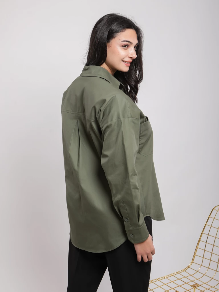Chemise oversize manches longues