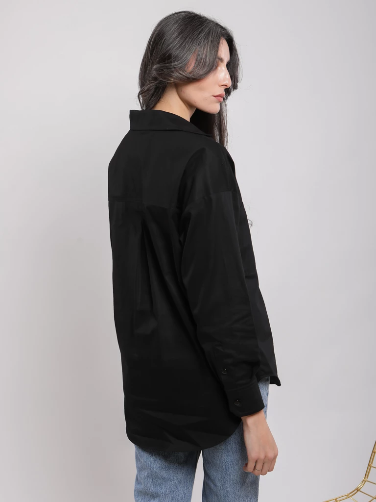 Chemise oversize manches longues