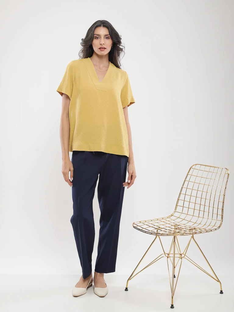 Blouse oversize manches courtes