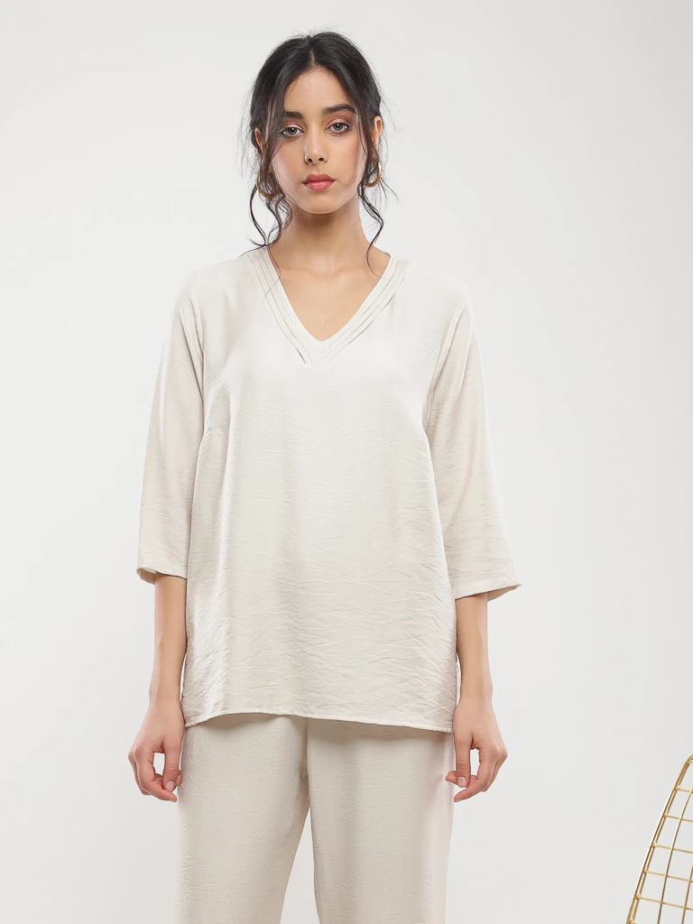 Blouse oversize manches 3/4