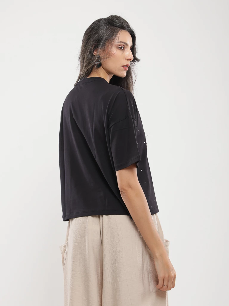 T-shirt oversize à clous