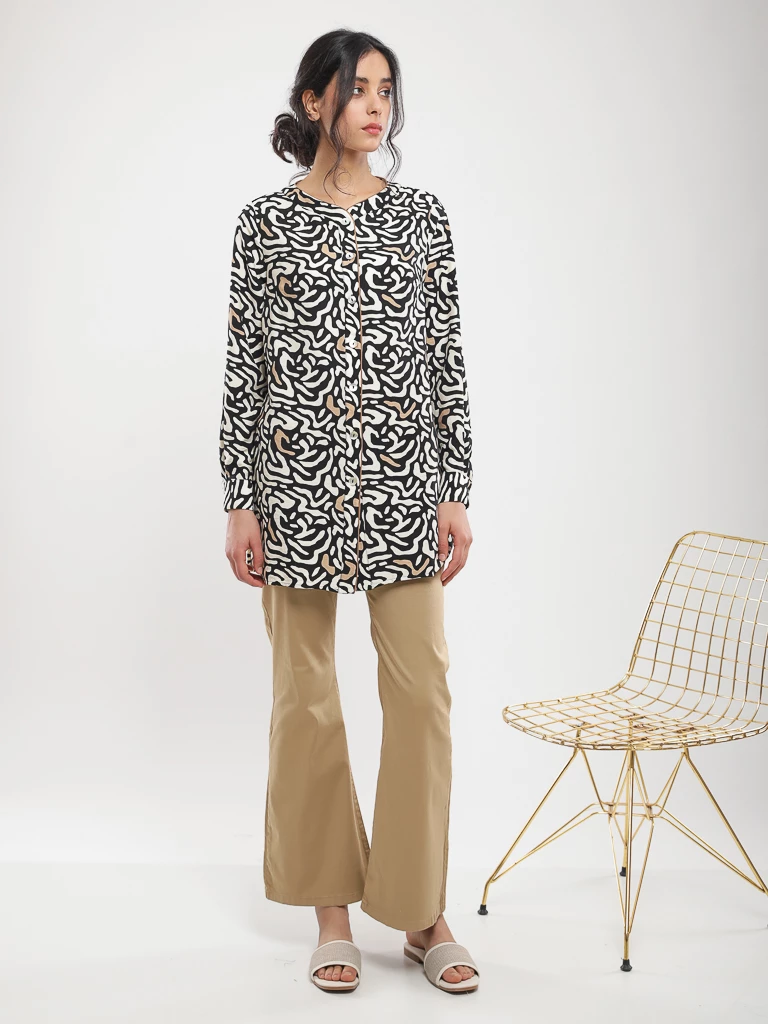 Blouse imprimé abstrait