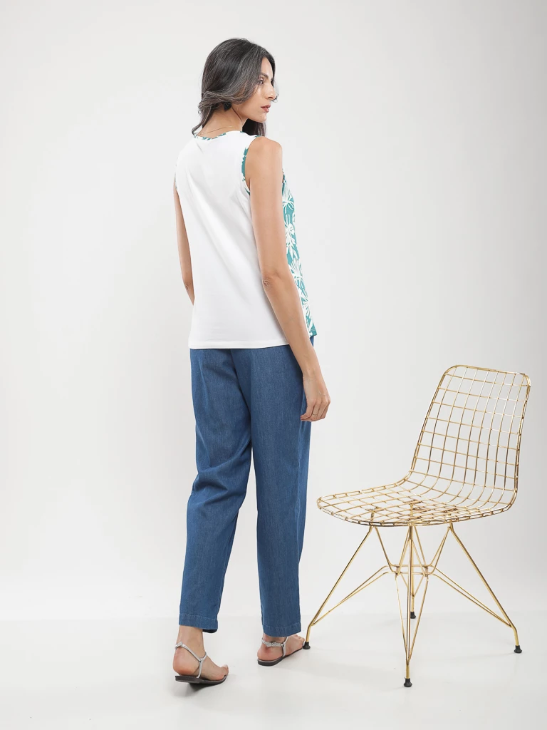 Débardeur imprimé tropical