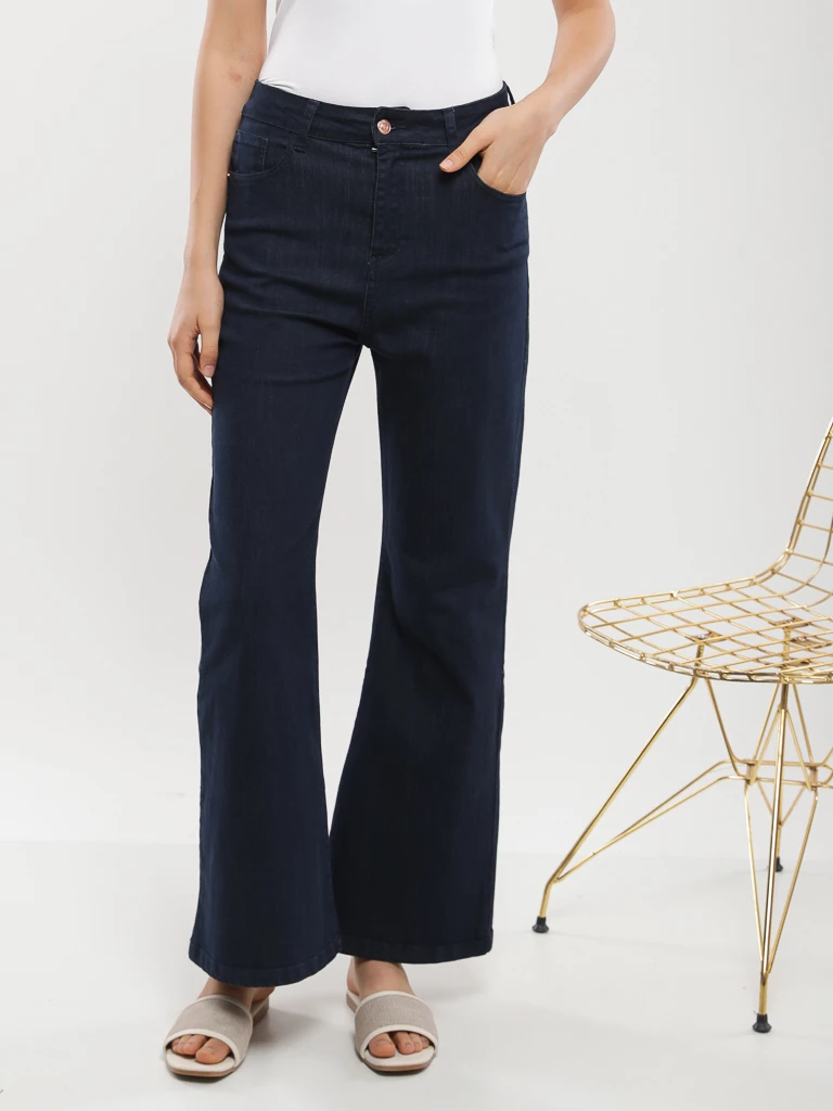 Pantalon flare taille haute