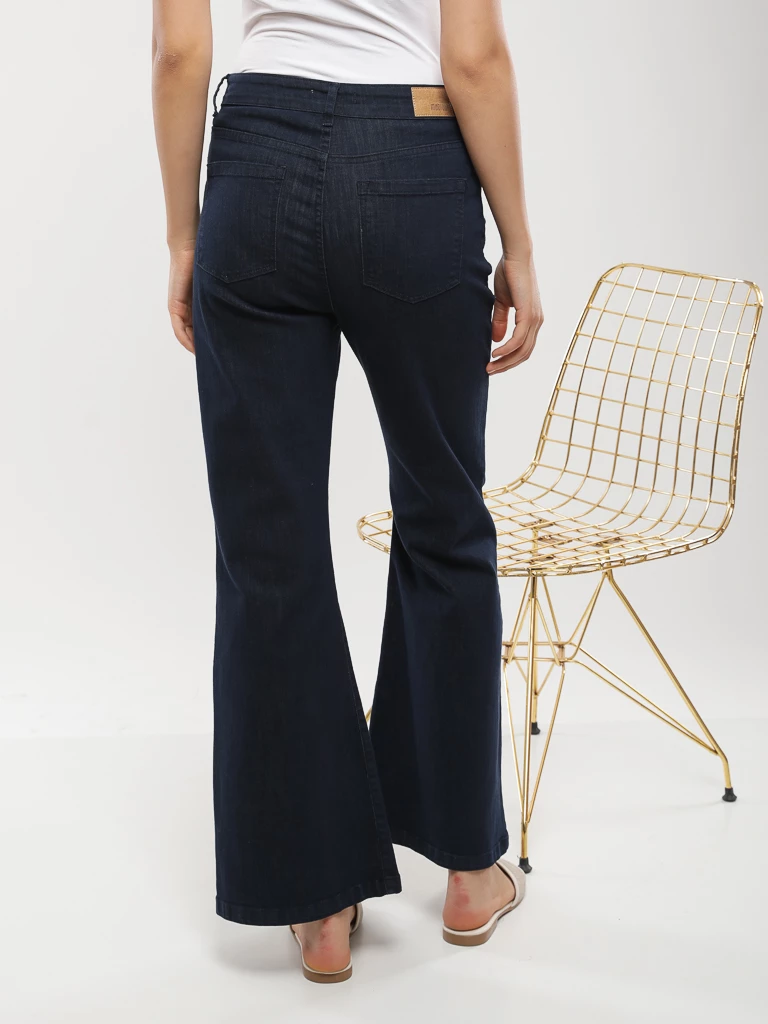 Pantalon flare taille haute