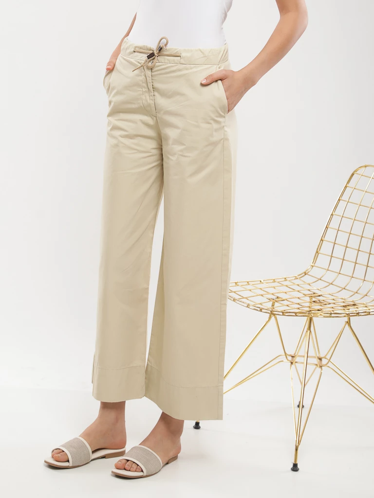 Pantalon large à cordon de serrage