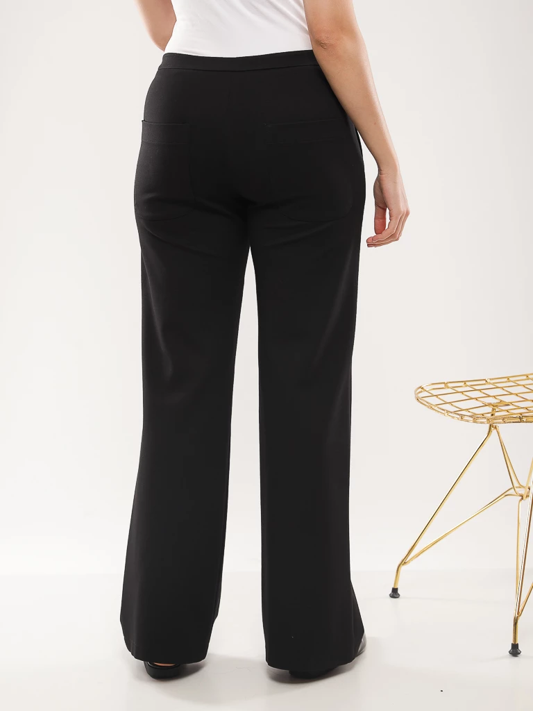 Pantalon large de tailleur à poches