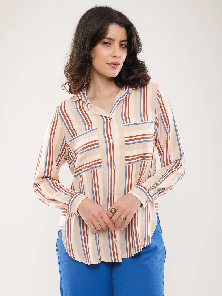 Chemise rayée manches longues