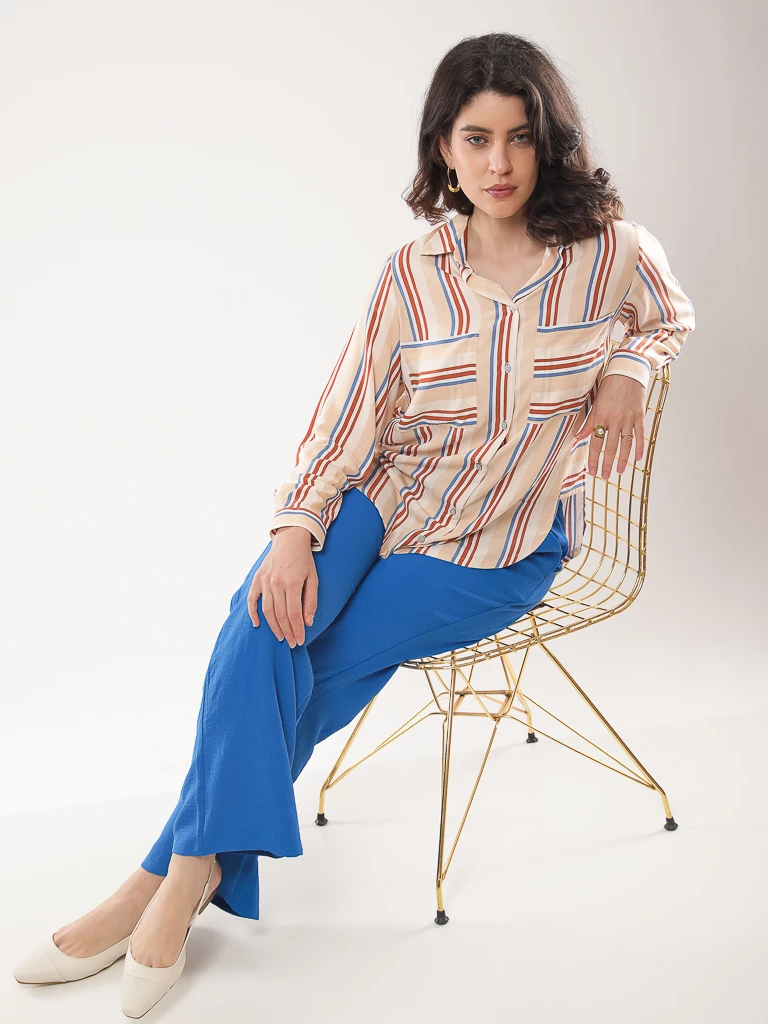 Chemise rayée manches longues