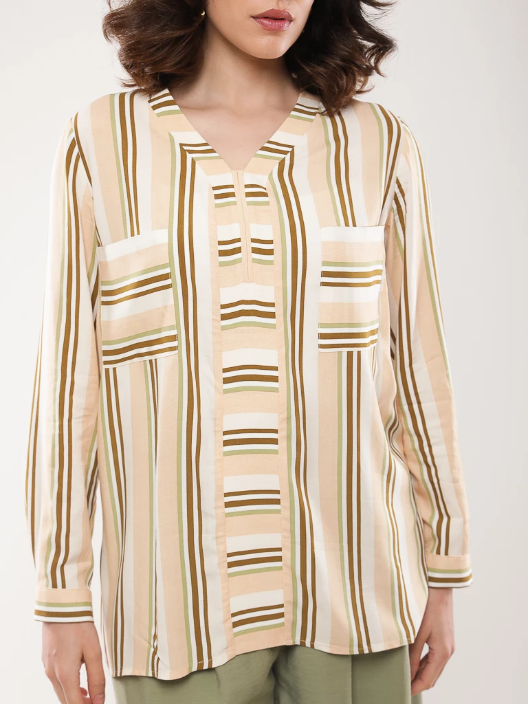 Blouse rayée manches longues