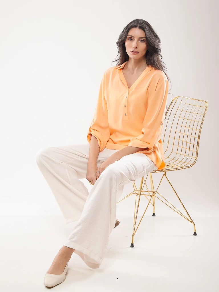 Blouse fluide manches longues