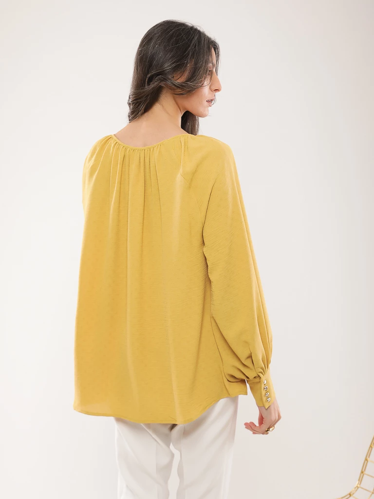 Blouse oversize à manches ballons