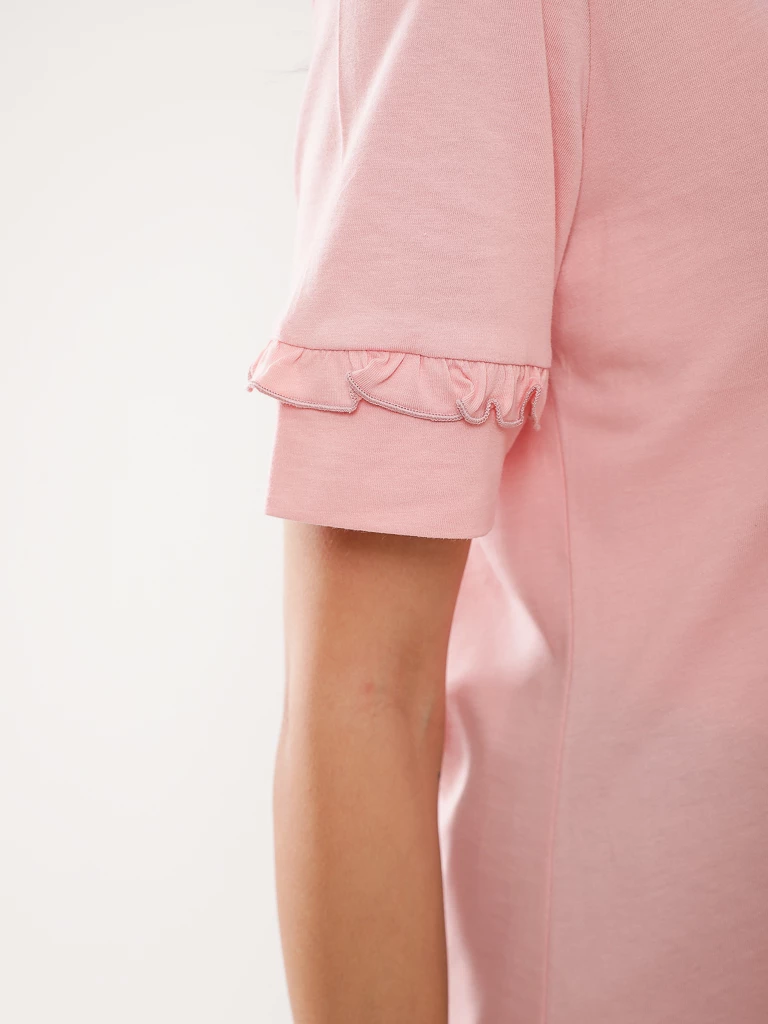 T-shirt coton manches à volants