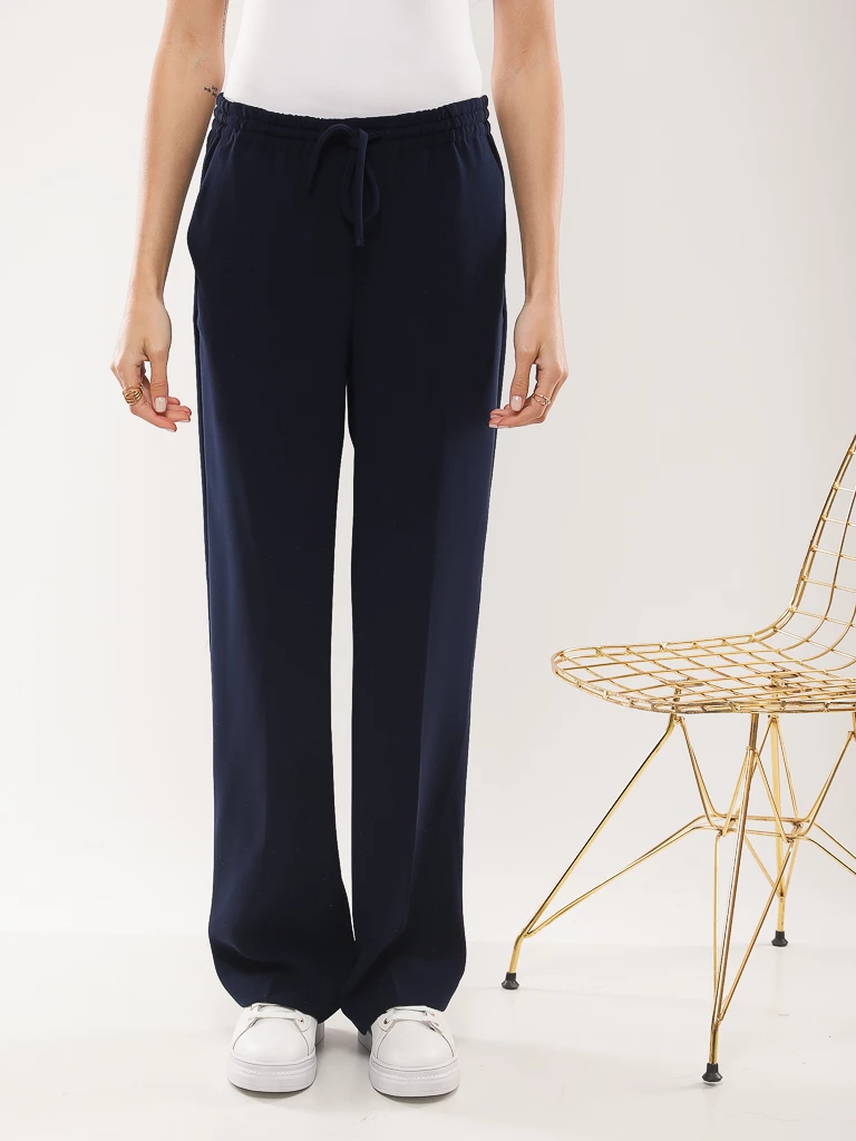 Pantalon large à cordon de serrage